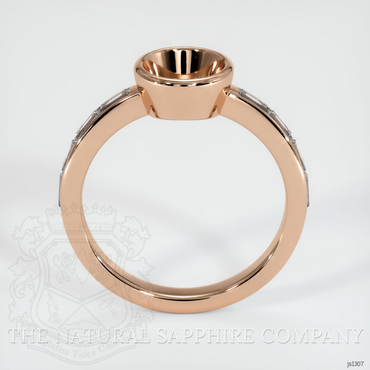18K Rose Gold Accent Stones Ring Setting
