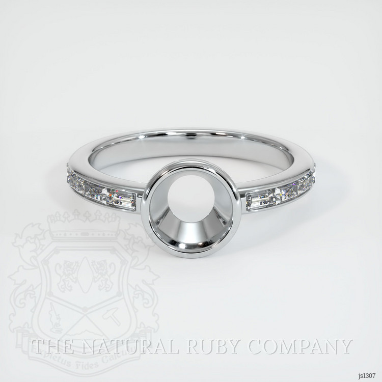 10K White Gold Accent Stones Ring Setting