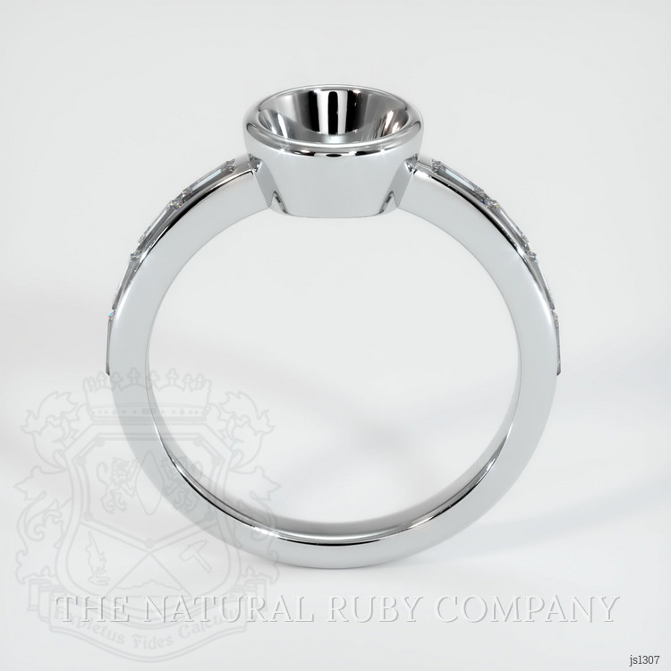 10K White Gold Accent Stones Ring Setting