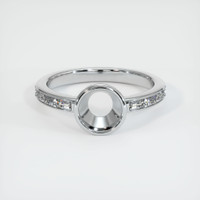 14K White Gold Accent Stones Ring Setting Image