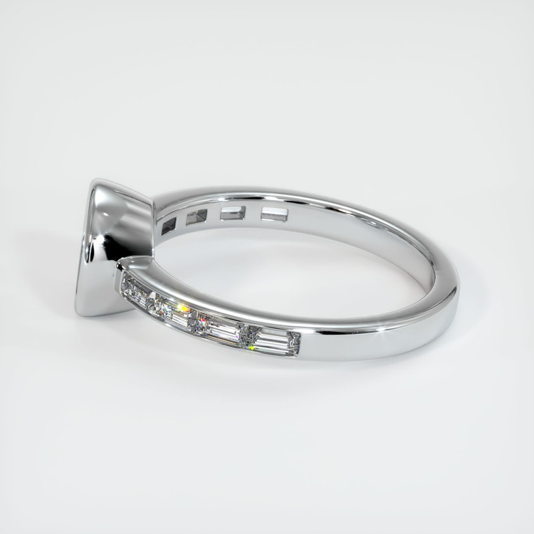 14K White Gold Accent Stones Ring Setting