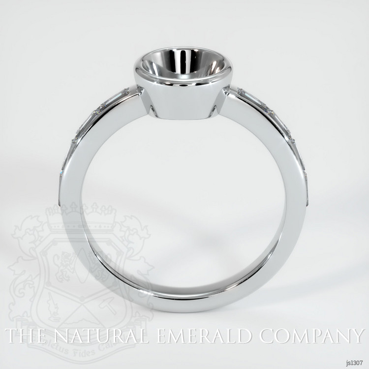18K White Gold Accent Stones Ring Setting