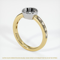14K White & Yellow Accent Stones Ring Setting Video
