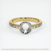 14K White & Yellow Accent Stones Ring Setting Image