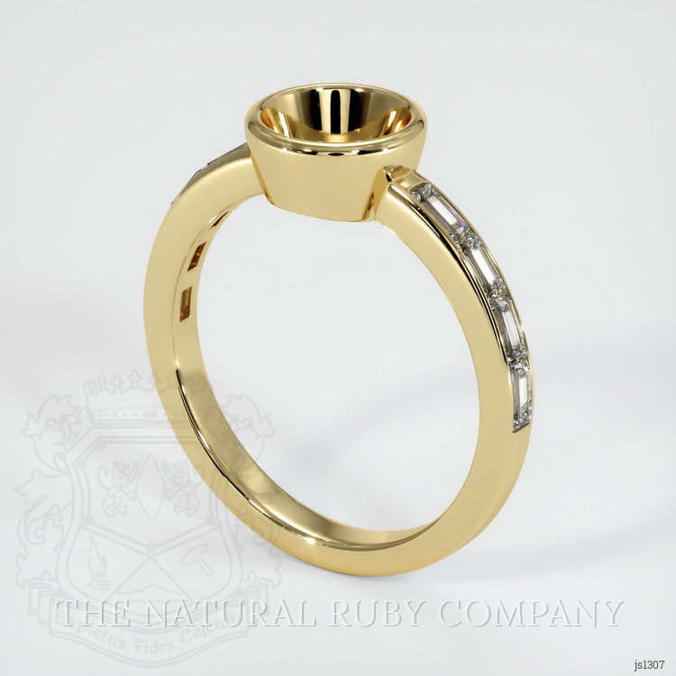 10K Yellow Gold Accent Stones Ring Setting