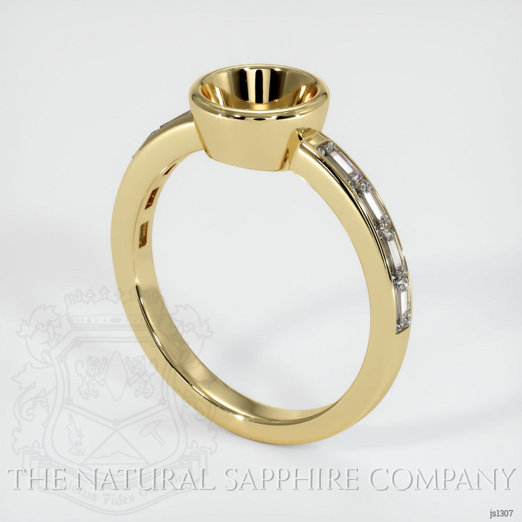 14K Yellow Gold Accent Stones Ring Setting