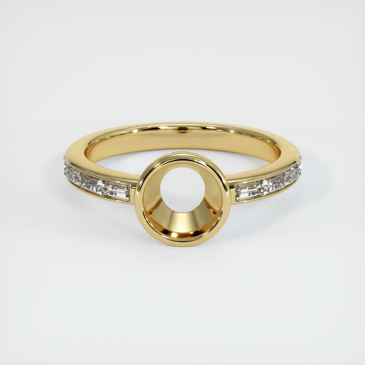 14K Yellow Gold Accent Stones Ring Setting
