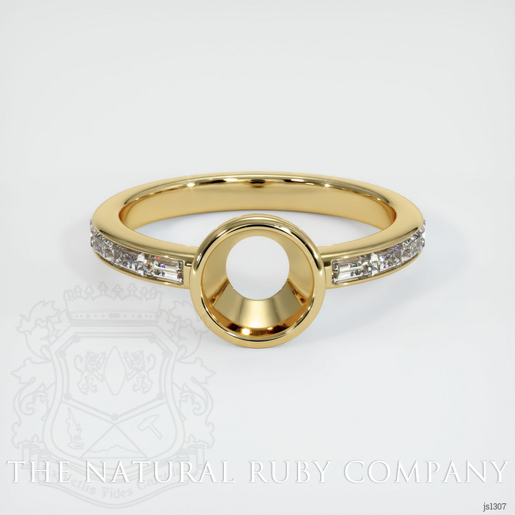 14K Yellow Gold Accent Stones Ring Setting