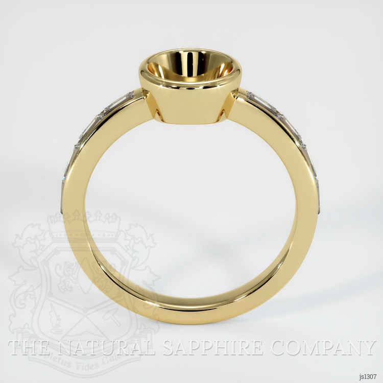 14K Yellow Gold Accent Stones Ring Setting