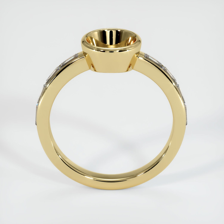 14K Yellow Gold Accent Stones Ring Setting