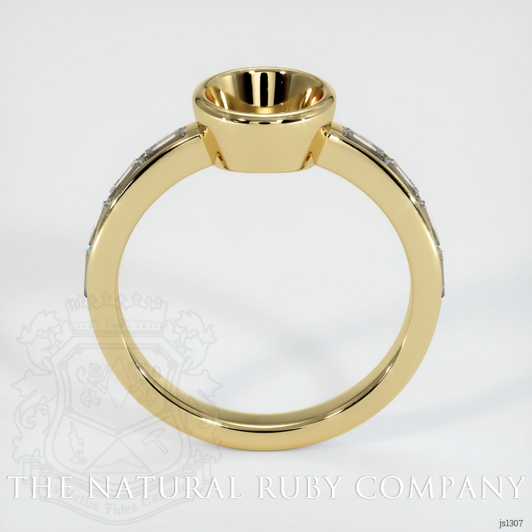 14K Yellow Gold Accent Stones Ring Setting