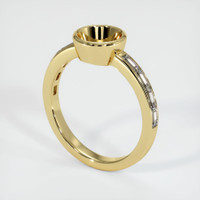 18K Yellow Gold Accent Stones Ring Setting Video