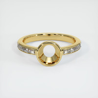 18K Yellow Gold Accent Stones Ring Setting Image