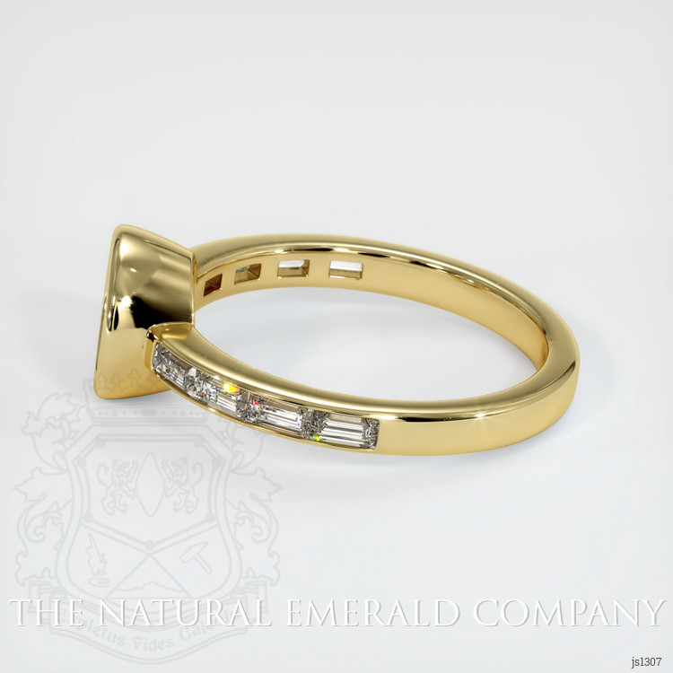 18K Yellow Gold Accent Stones Ring Setting