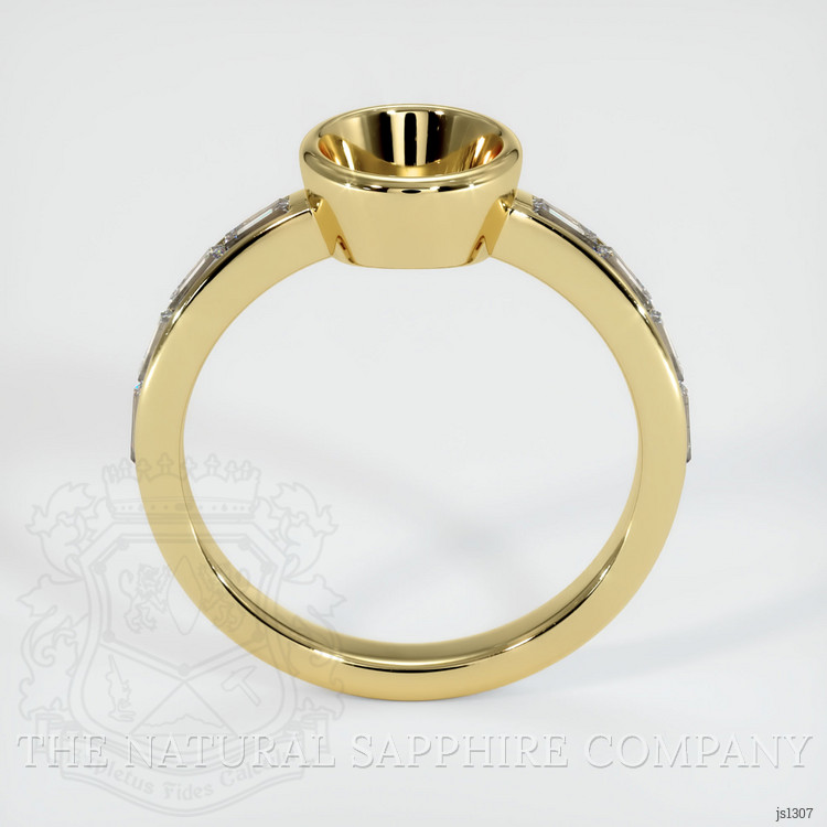 18K Yellow Gold Accent Stones Ring Setting