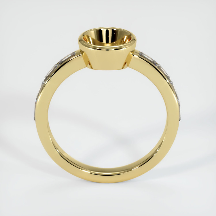 18K Yellow Gold Accent Stones Ring Setting