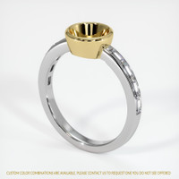 18K Yellow & White Accent Stones Ring Setting Image