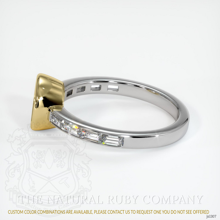 18K Yellow & White Accent Stones Ring Setting