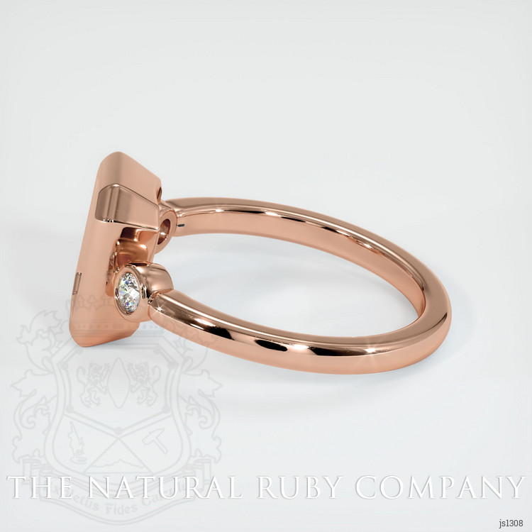 14K Rose Gold Three Stone Ring Setting