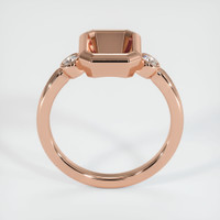14K Rose Gold Three Stone Ring Setting Image