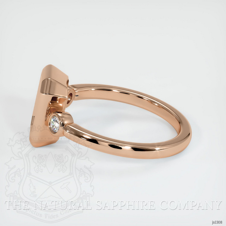 18K Rose Gold Three Stone Ring Setting