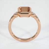 18K Rose Gold Three Stone Ring Setting Image