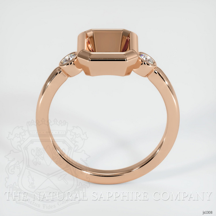 18K Rose Gold Three Stone Ring Setting