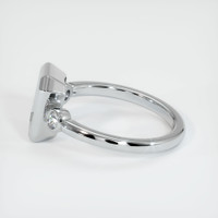 10K White Gold Three Stone Ring Setting Image