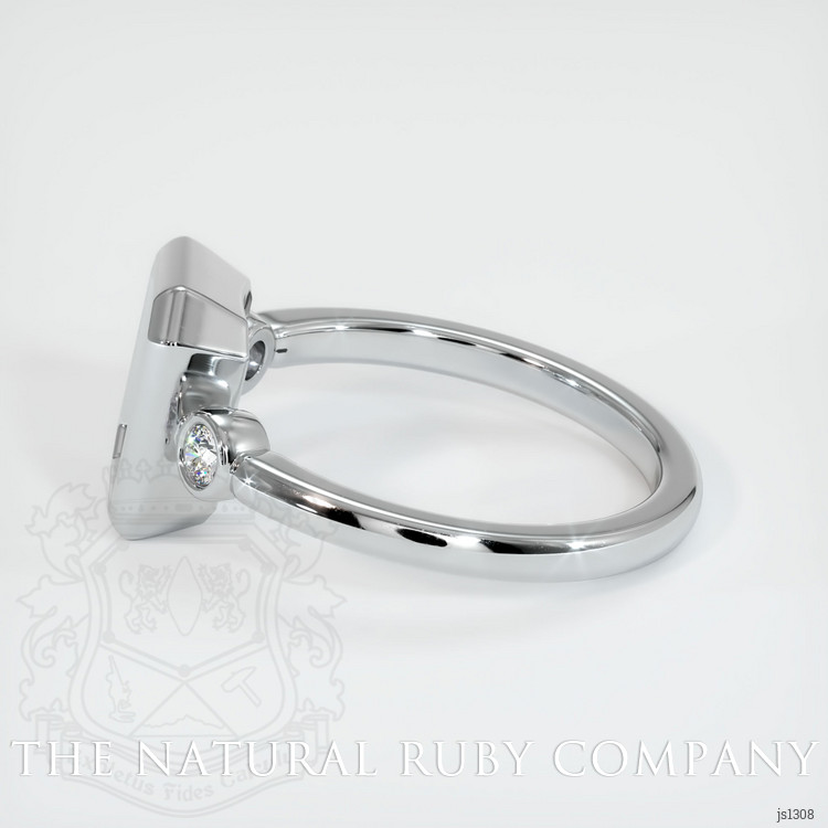 14K White Gold Three Stone Ring Setting