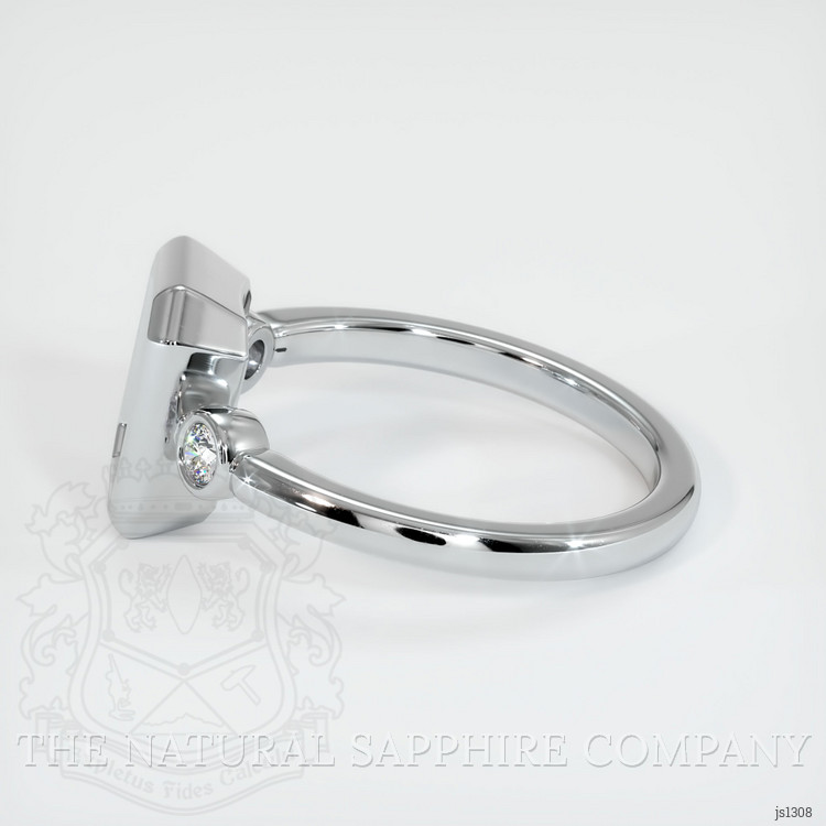 18K White Gold Three Stone Ring Setting
