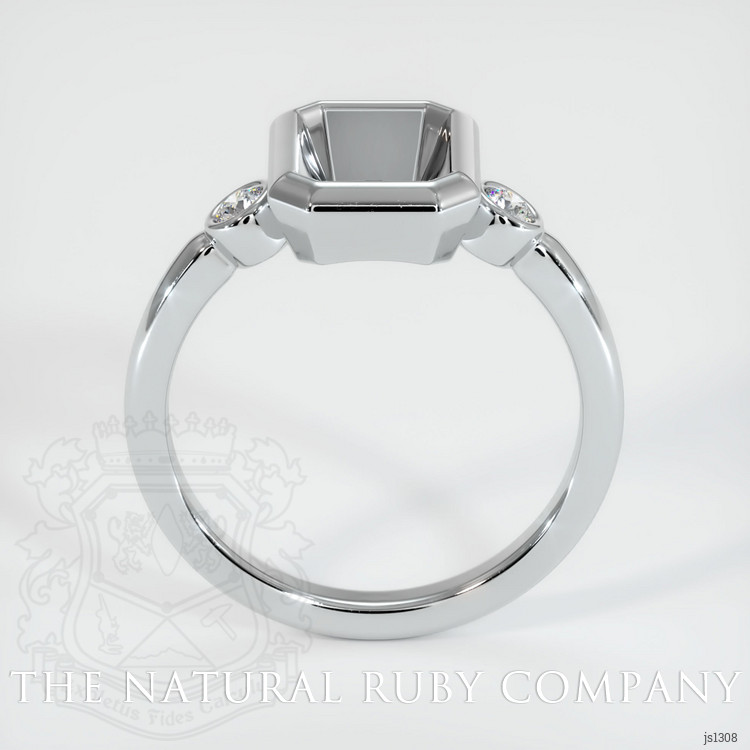 18K White Gold Three Stone Ring Setting