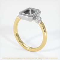 14K White & Yellow Three Stone Ring Setting Video