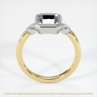 14K White & Yellow Three Stone Ring Setting Image