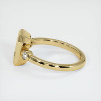 10K Yellow Gold Three Stone Ring Setting Image
