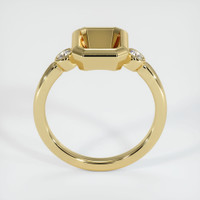 10K Yellow Gold Three Stone Ring Setting Image