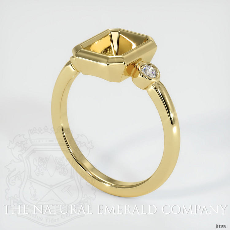 18K Yellow Gold Three Stone Ring Setting