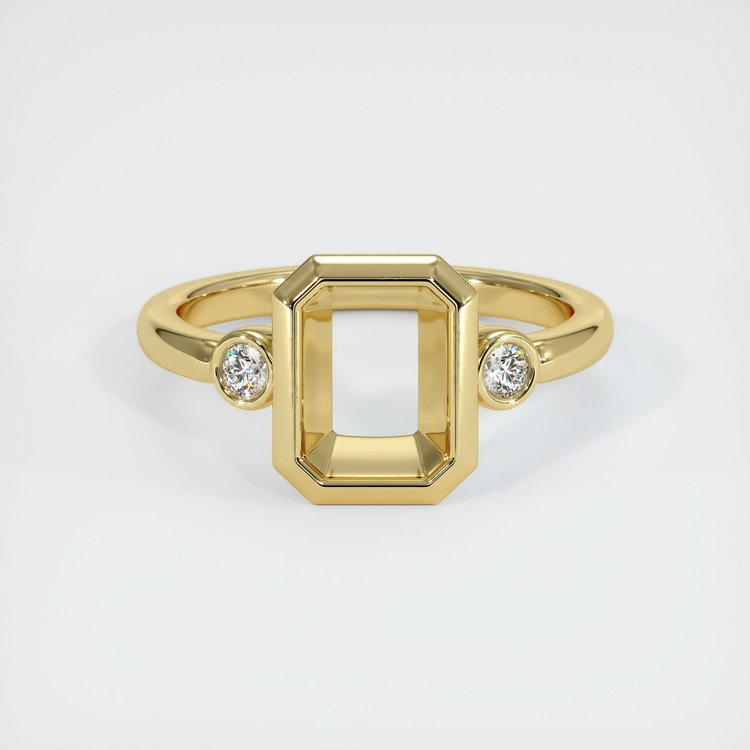 18K Yellow Gold Three Stone Ring Setting