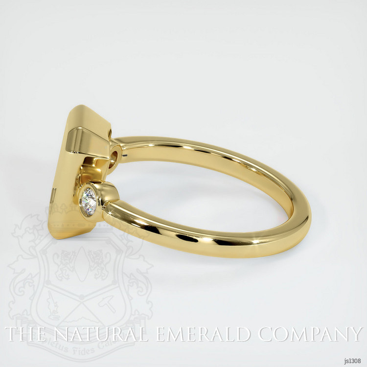 18K Yellow Gold Three Stone Ring Setting