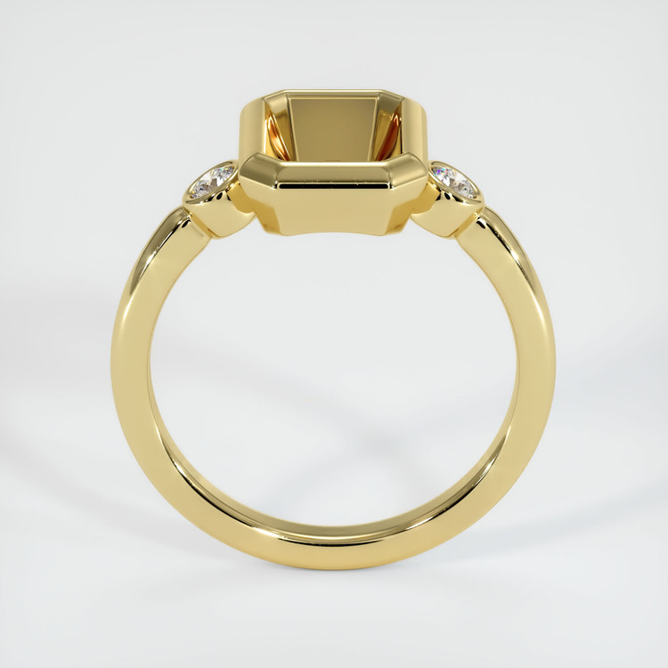 18K Yellow Gold Three Stone Ring Setting