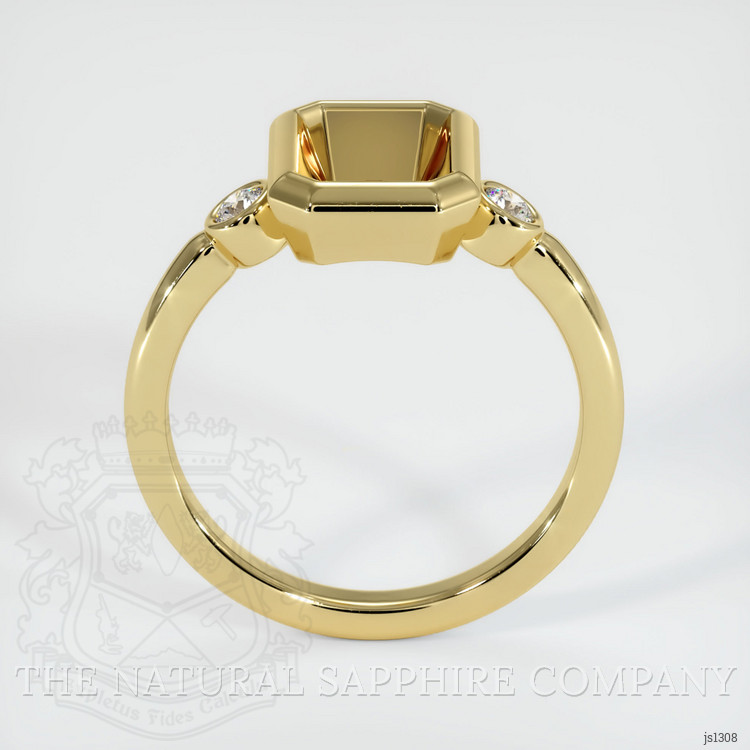 18K Yellow Gold Three Stone Ring Setting