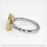 14K Yellow & White Three Stone Ring Setting Image