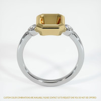 14K Yellow & White Three Stone Ring Setting Image