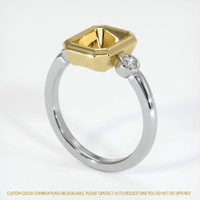 18K Yellow & White Three Stone Ring Setting Video