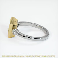 18K Yellow & White Three Stone Ring Setting Image
