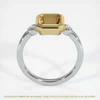 18K Yellow & White Three Stone Ring Setting Image