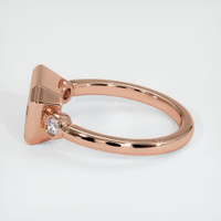 14K Rose Gold Three Stone Ring Setting Image