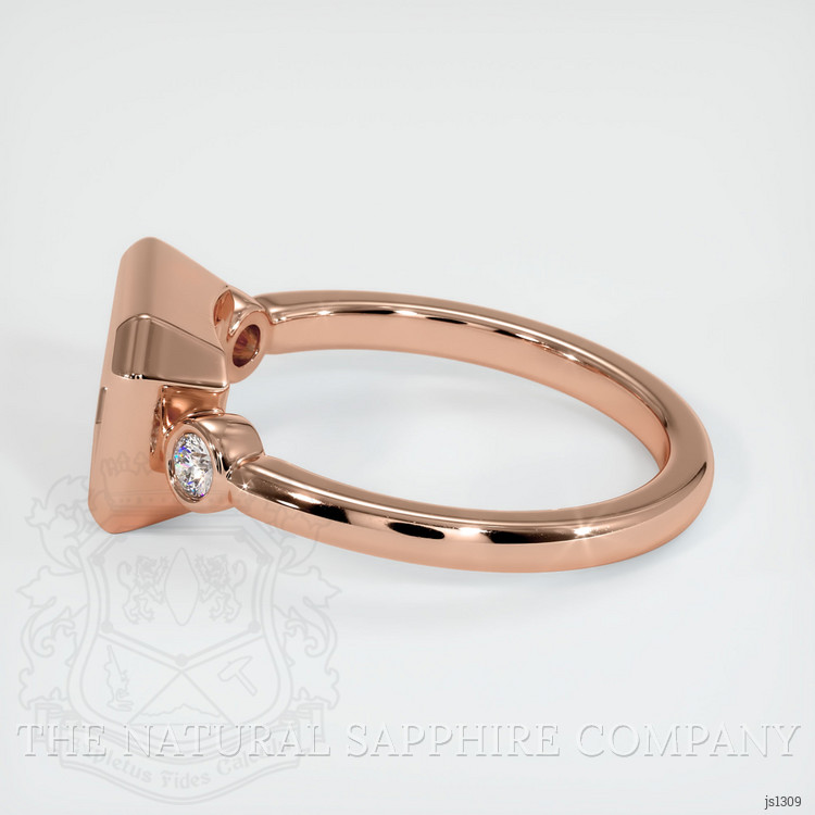 14K Rose Gold Three Stone Ring Setting