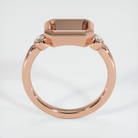14K Rose Gold Three Stone Ring Setting Image