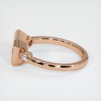 18K Rose Gold Three Stone Ring Setting Image