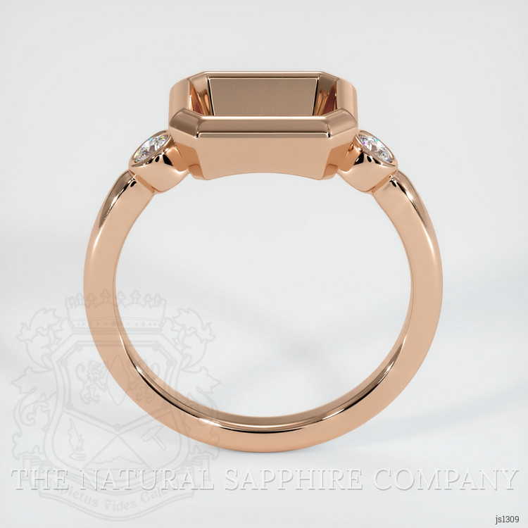 18K Rose Gold Three Stone Ring Setting